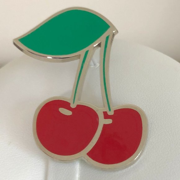 Cute Cherry Pin Brooch Pre-Owned. - Picture 2 of 13